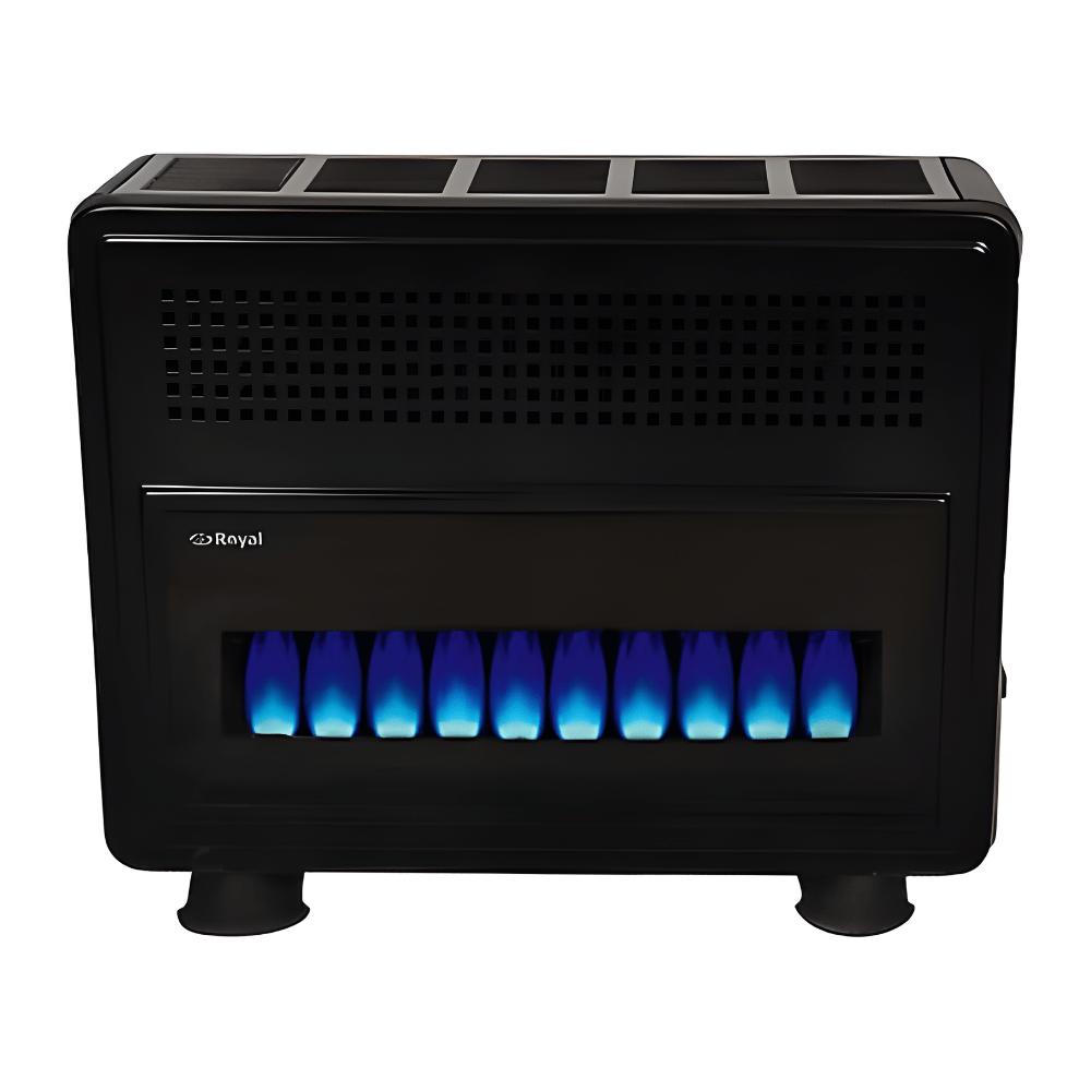 As Royal HR 11000 G - 11Kw Hermetik Soba - Yer Tipi Camlı Fansız - Siyah -