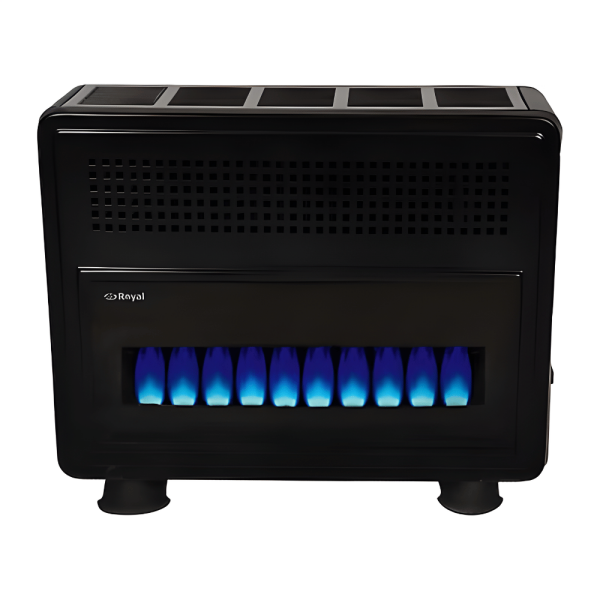 As Royal HR 11000 G - 11Kw Hermetik Soba - Yer Tipi Camlı Fansız - Siyah -