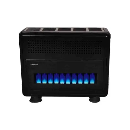 As Royal HR 11000 G - 11Kw Hermetik Soba - Yer Tipi Camlı Fansız - Siyah -