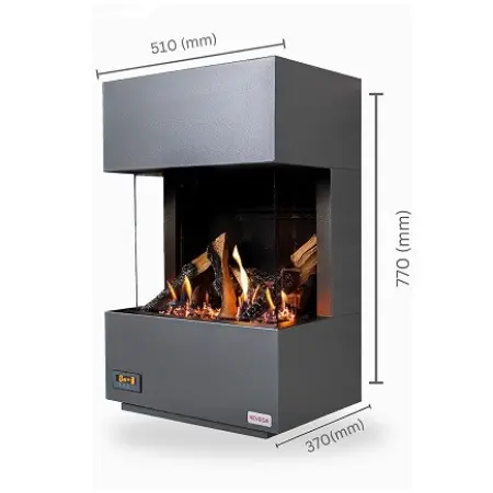 Revega H50Ab Seramik Camlı Hermetik Doğalgazlı Şömine 5Kw