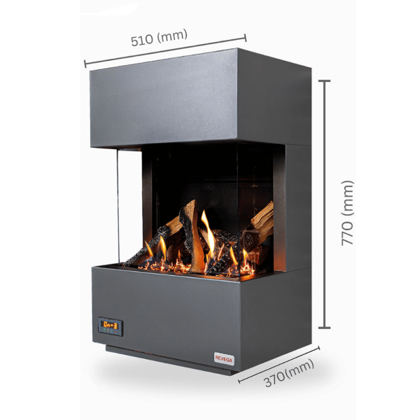 Revega H50Ab Seramik Camlı Hermetik Doğalgazlı Şömine 5Kw