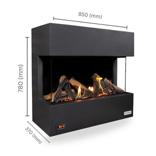 Revega H75Ub Seramik Camlı Hermetik Doğalgazlı Şömine 7Kw