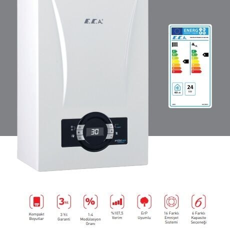 ECA Proteus Premix 28 Kw 24.080 kcal/h Yoğuşmalı Kombi